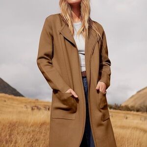 NWT Anrabess Cardigan Sweater, Open Front, Large in Caramel